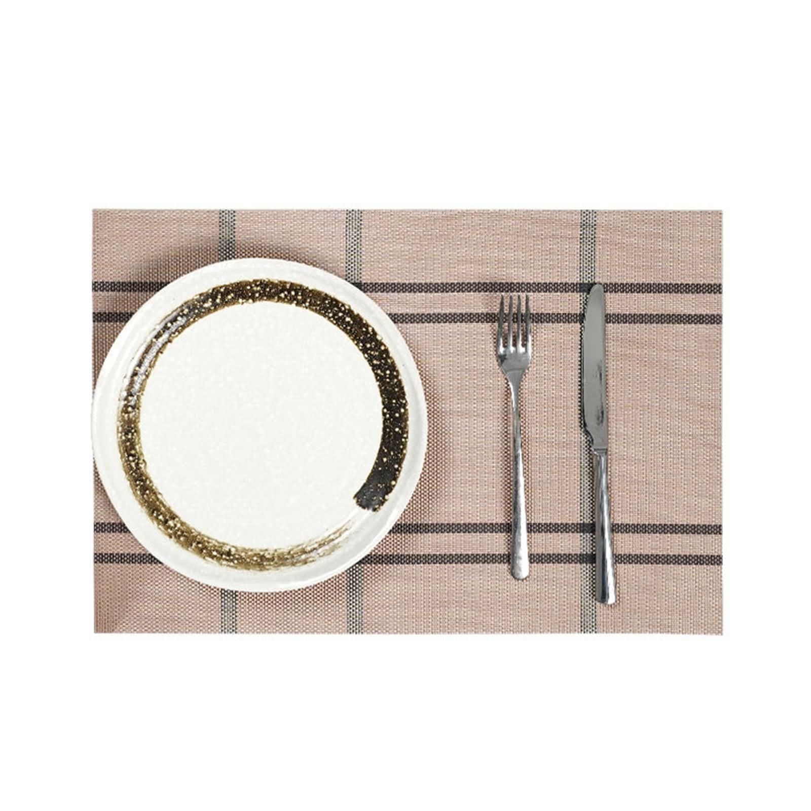 Podkładka stołowa restauracyjna 8 sztuk, 30 x 45 cm szara róża antypoślizgowa podkładka pod stół prostokątny kształt, prostokąt w paski