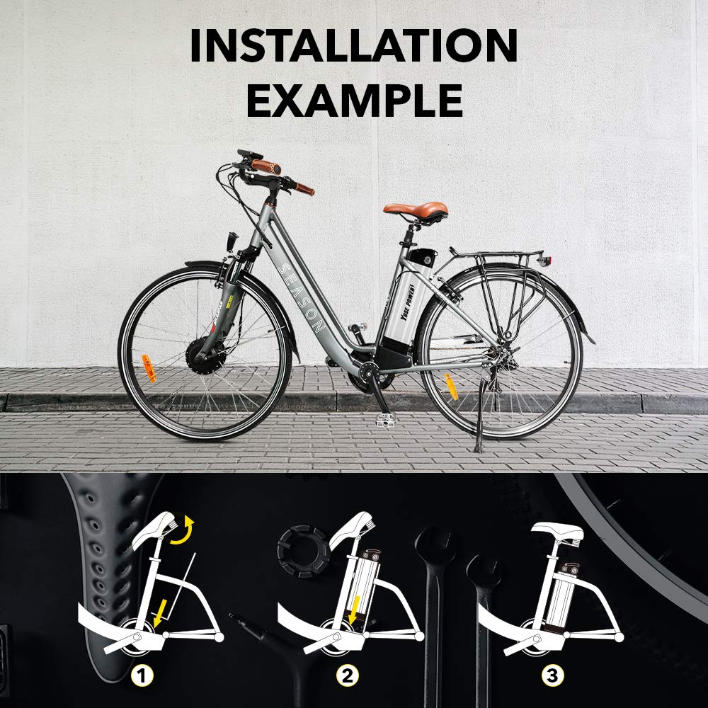 YOSE POWER E-Bike Akku 36V 10.4Ah / 15.6Ah /18.2Ah XH370-10J Pedelec Batterie für Aldi MiFa Trio Zhenlong Phylion