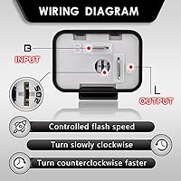 Vista 4 de 2 relés intermitentes de señal de giro de automóvil de 2 pines, relés intermitentes de indicador de vehículo duraderos ajustables de velocidad de 12