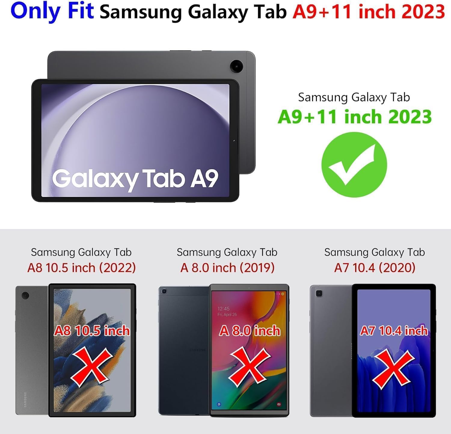 Case Fit Samsung Galaxy Tab A9 Plus 11-Inch 2023 (SM-X210/X216/X218) - Slim Fit Standing Cover with Auto Sleep/Wake Fit Galaxy Tab A9+ 11" 2023，Anime Japanese Kitsune image 2