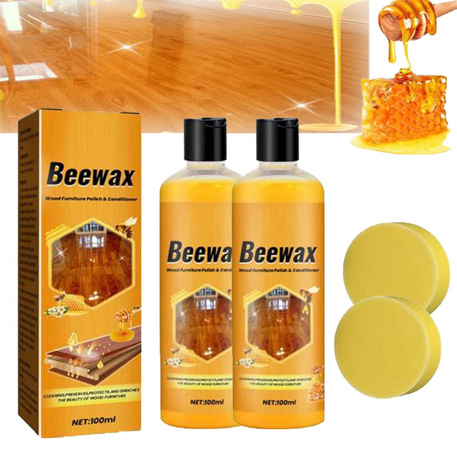 Bee's Wax Agente Lucidante Per Mobili 2pcs 100ml Con Spugna