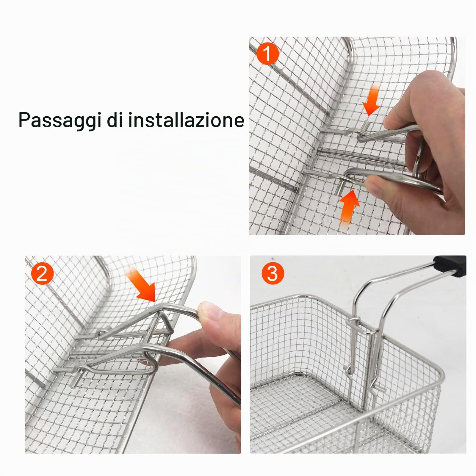 Taimiko Friggitrice Professionale Friggitrice Elettrica Commerciale Unica Serbatoio In Acciaio Inox 3000W 220V-240V Termostato 60-200°C (6L)