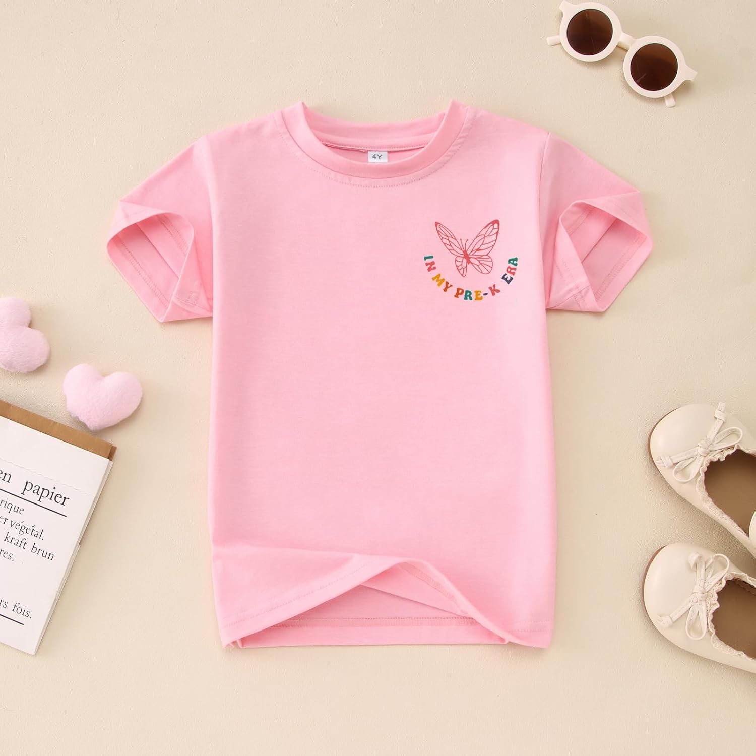 KEKEMI Toddler Girls in My Kindergarten Era Shirt First Day of School T-Shirt Kids Back to School Outfit Cute Pre-k Tees Tops