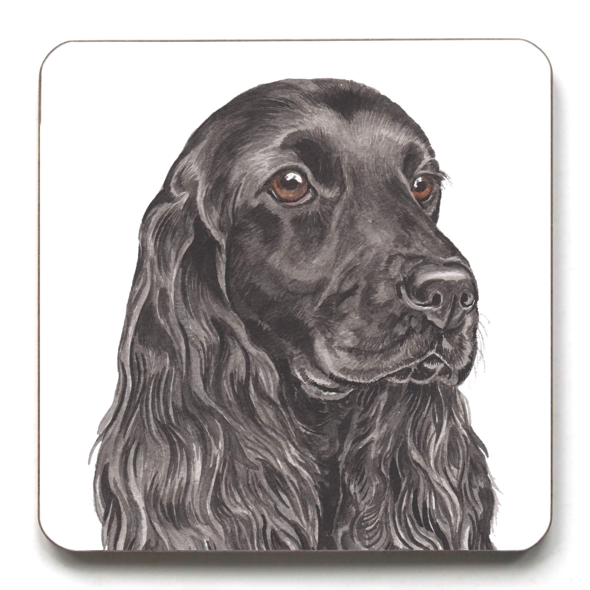 Black Cocker Spaniel Coaster WaggyDogz (CST 180)