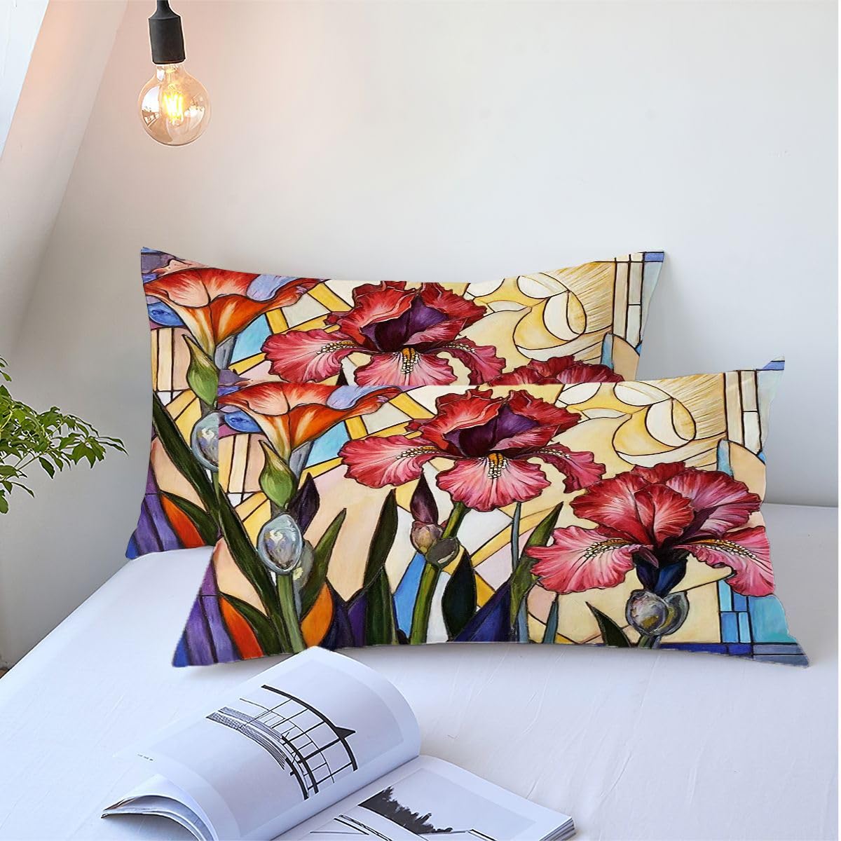 Funda Nordica 220 x 240 Flor 3D Colorida, Fundas de Edredón de Microfibra, Juego de Ropa de Cama con Cierre de Cremallera + 2 Fundas de Almohadas 50x75 cm_A15029