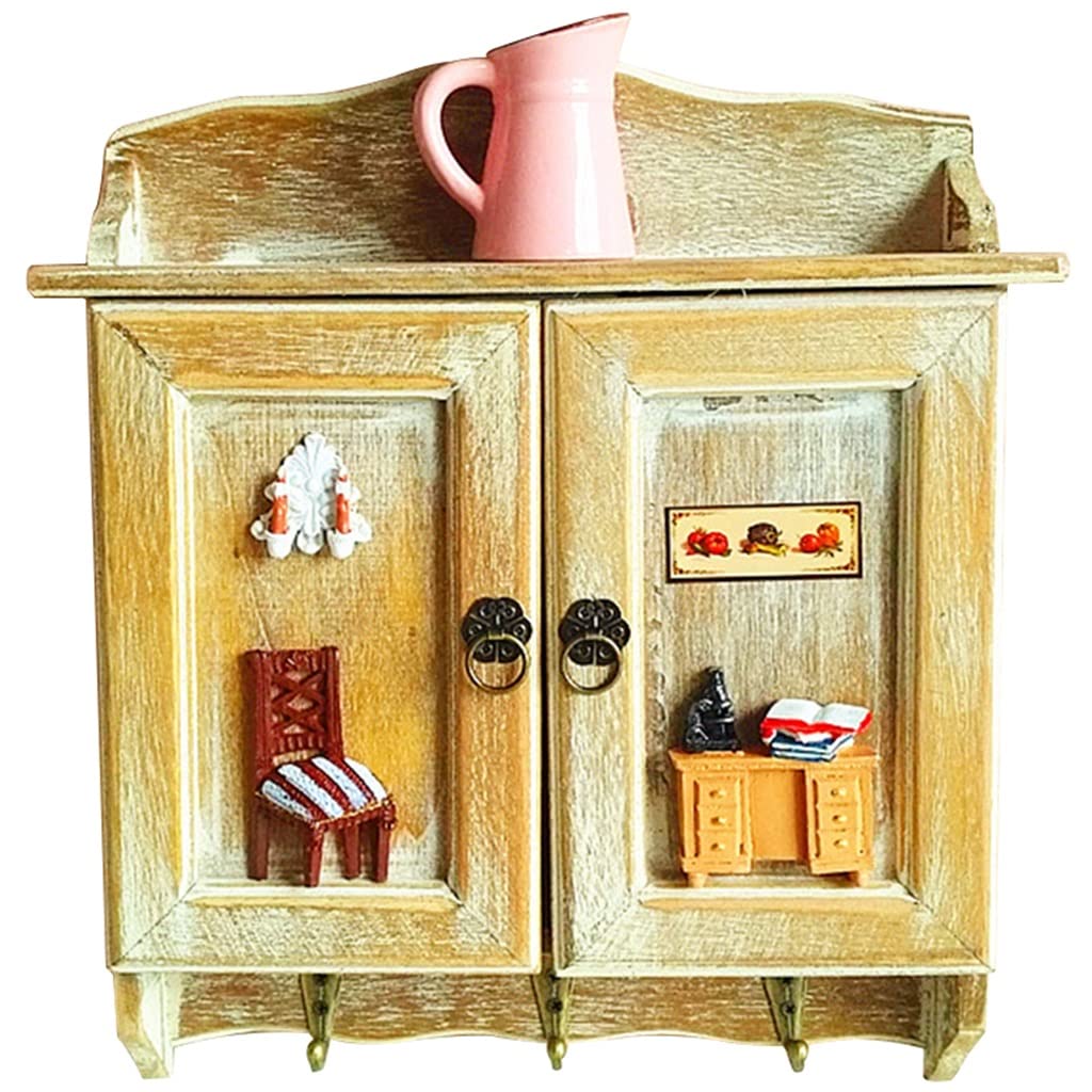 XDgfjrCGKJ American Retro Style Wall-Mounted Key Cabinet(Natural Color D)