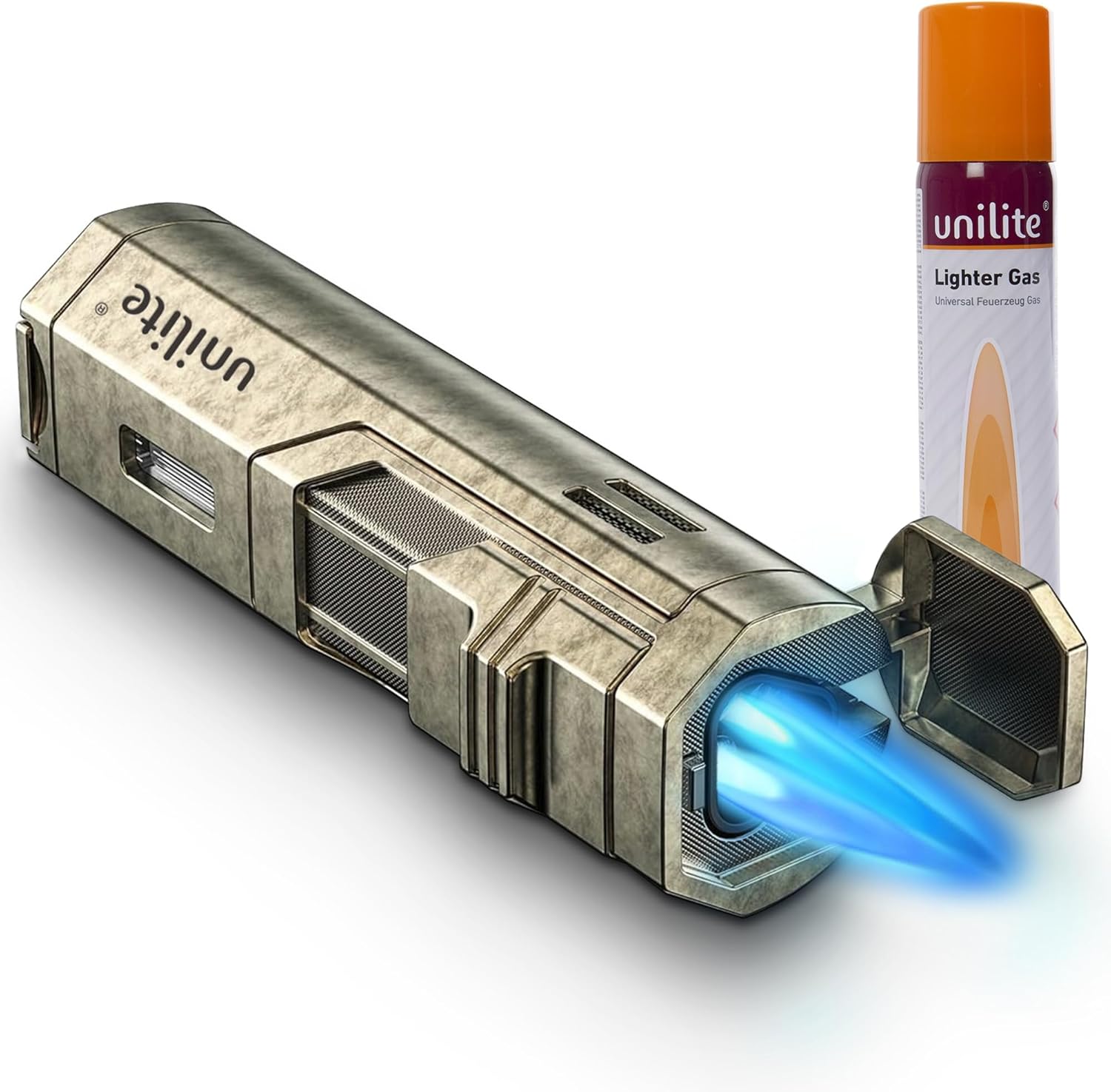 Amazon.de UNILITE Feuerzeug mit Gas befüllt Sturmfeuerzeug mit