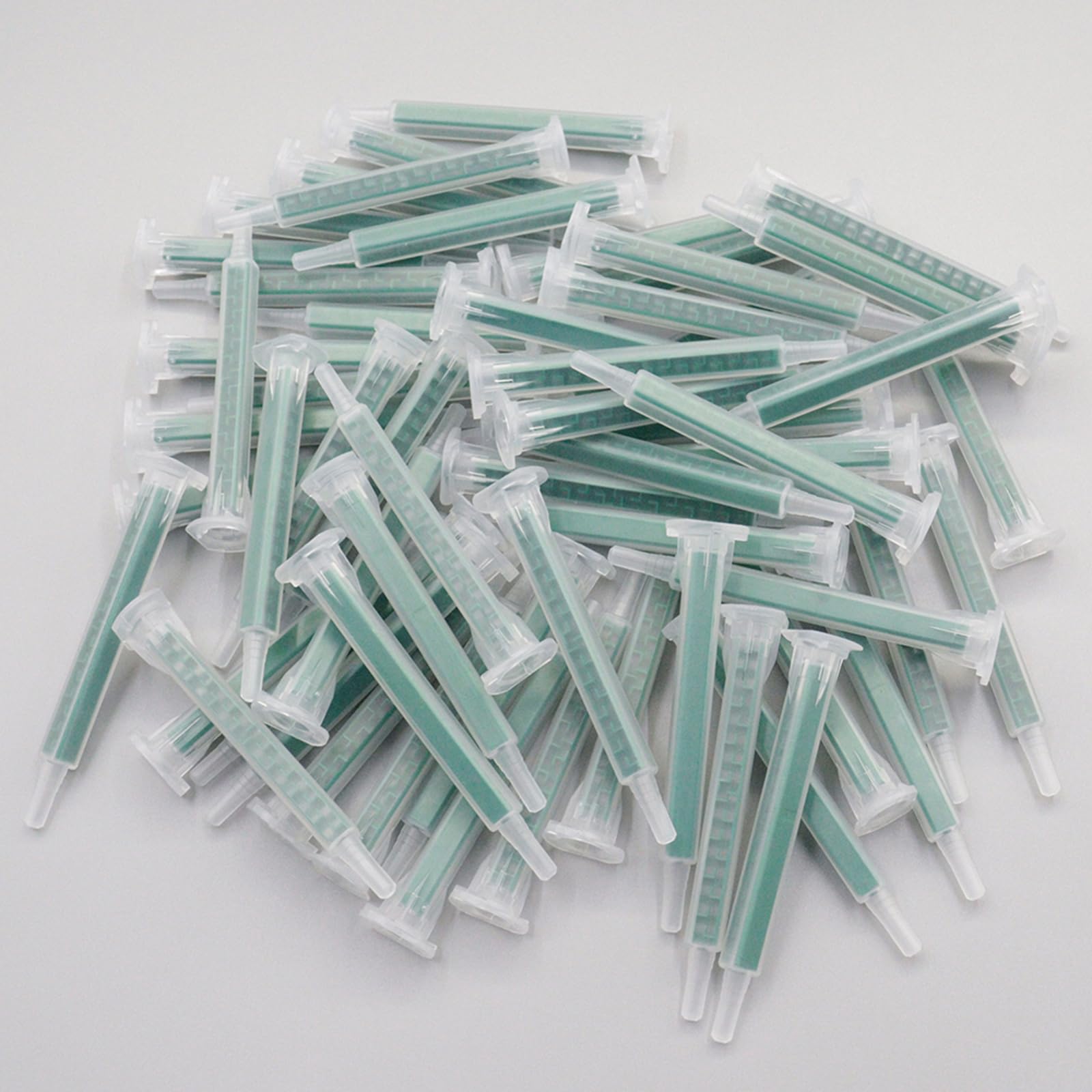 50pcs Epoxy Mixing Nozzles, Static Mixing Nozzle Heads, Glue Applicator, SuitableApplicator Static MixerResin Mixing Tip for AB Gun 50ml/1.7oz(1:1/1:2Ratio)