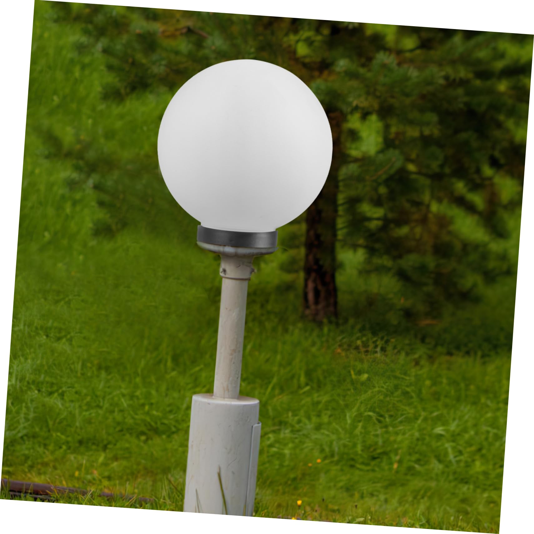 Tofficu Paralume Acrilico Bianco a Forma di Sfera Leggero e Facile da Installare per Lampade da Esterno Giardino Design Semplice e Delicato