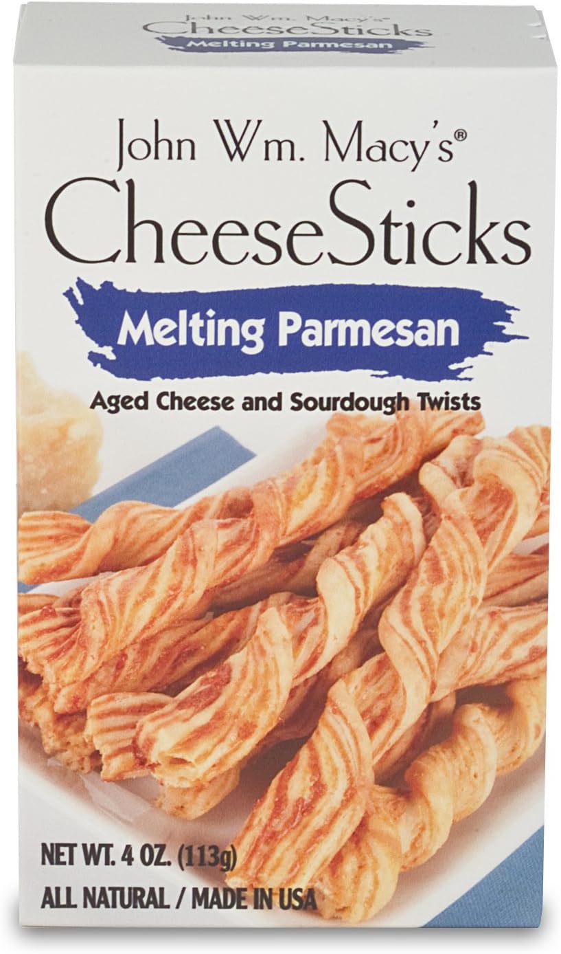 John Wm. Macy's Melting Parmesan CheeseSticks, 4-Ounce Boxes (Pack of 12)