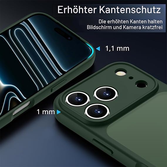 ORDA Case for iPhone 17 Pro Max Full Camera Protection Shockproof Green Matt mobile phone case scratch-resistant translucent back protective case anti-fingerprint case