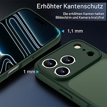 ORDA Case for iPhone 17 Pro Max Full Camera Protection Shockproof Green Matt mobile phone case scratch-resistant translucent back protective case anti-fingerprint case
