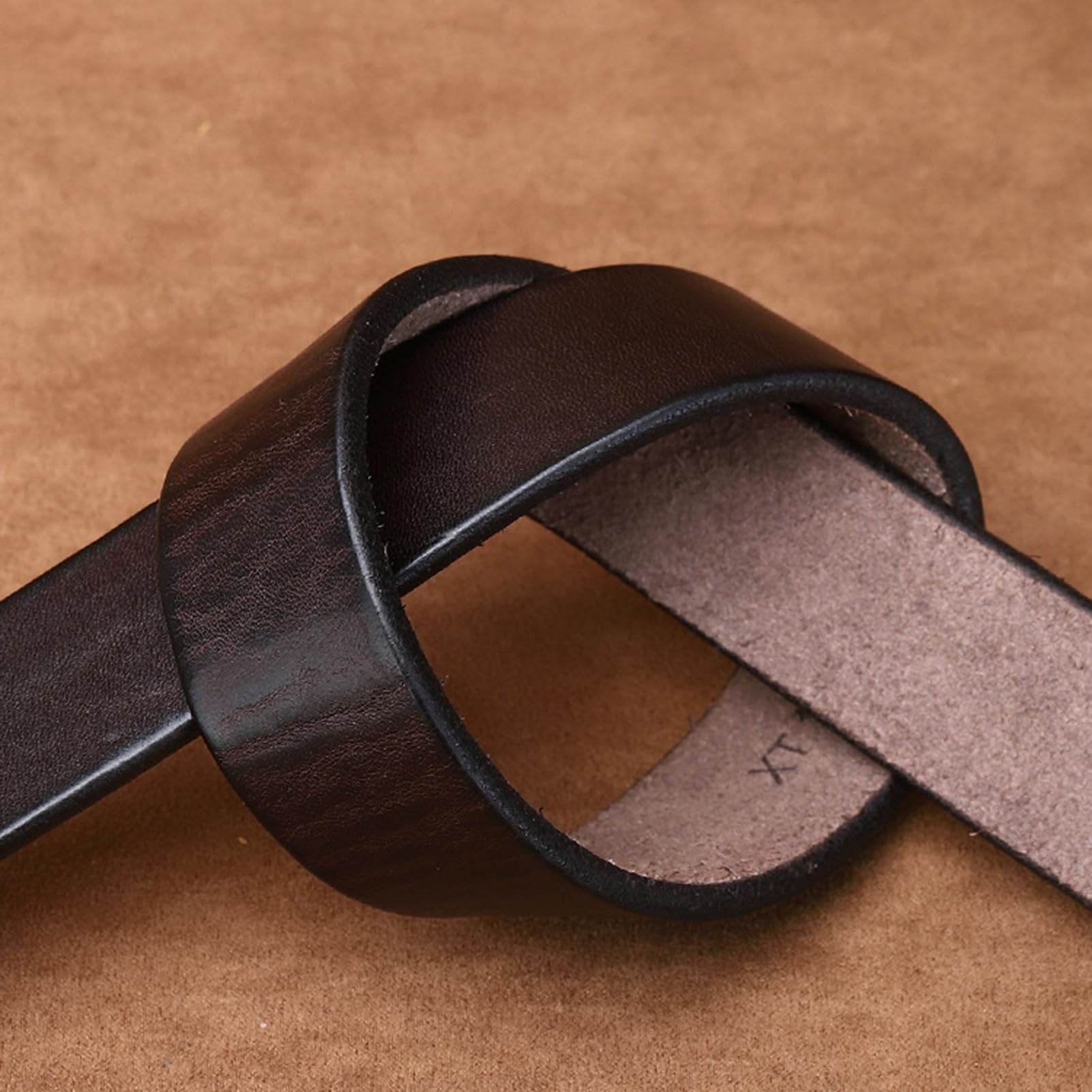 Ceinture pour Hommes 5mm D'épaisseur Ceinturon en Cuir Pleine Fleur 3.8cm De Large pour Jeans Décontractés, Robe De Travail, Boucle en Laiton Antique(100cm/39, Coffee)
