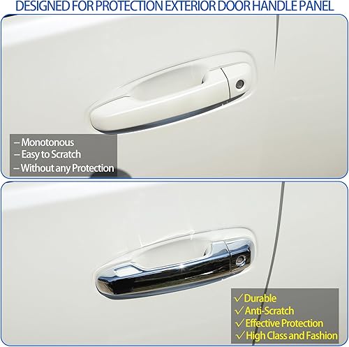 Miniatura 2 de Fgtagtal Cubierta de manija de puerta compatible con ToyotLand Cruiser Prado FJ150 150 2010-2019, protector de manija de puerta exterior de ABS,