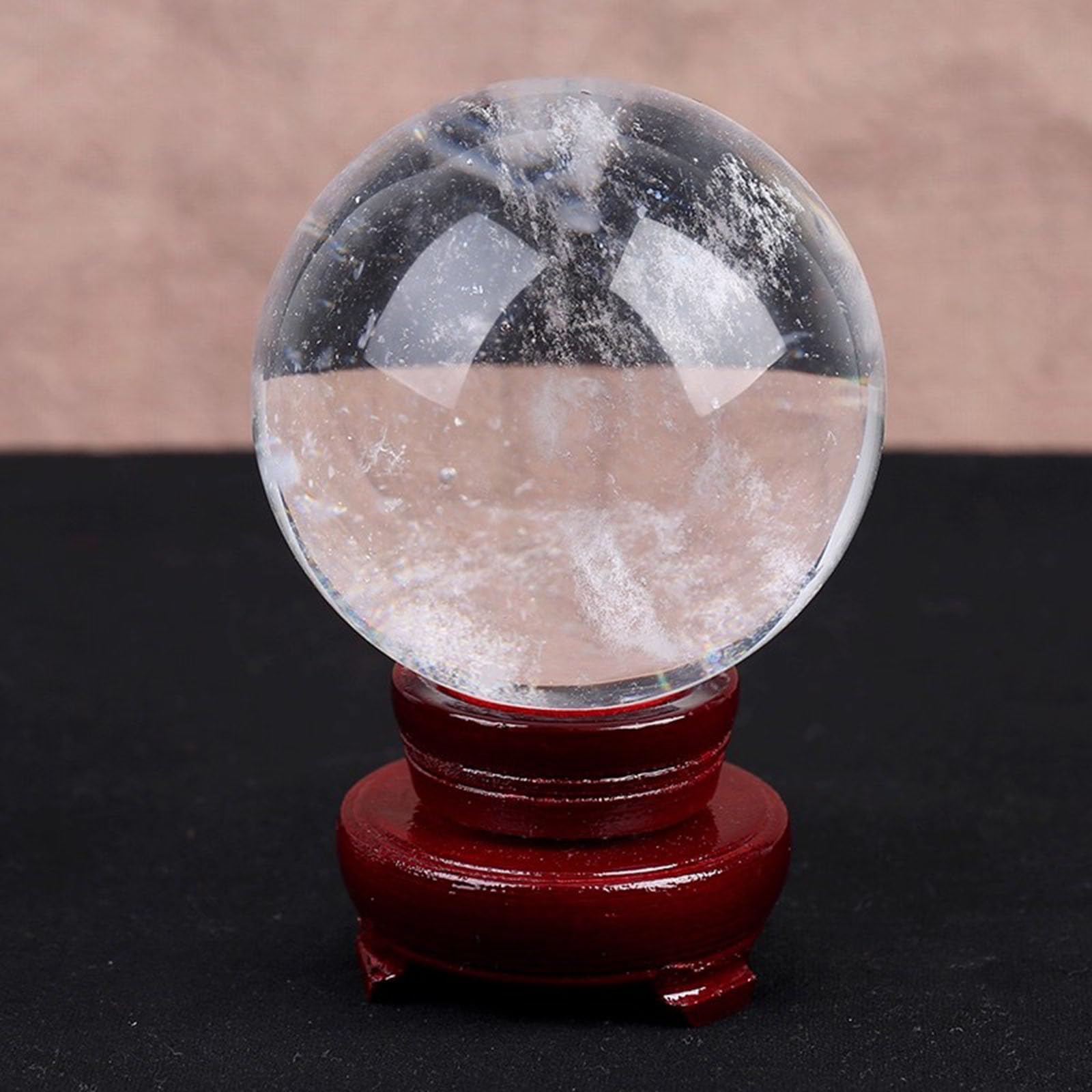 kryształowa kula， 7,1", Rzeźba figurka do wróżenia, feng shui, wróżbiarstwa(7.9"(20cm))