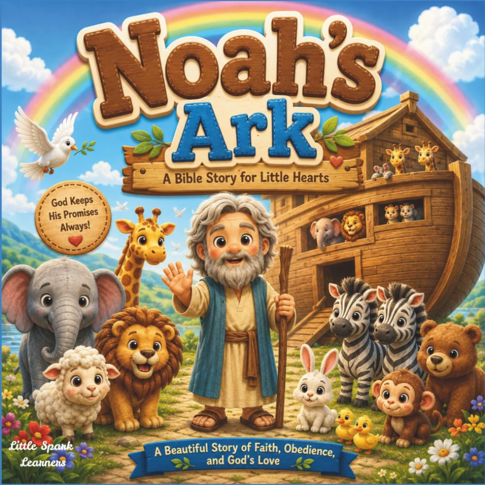 Noah's Ark: A Heartwarming Bible Story for Kids About Faith, Obedience, God's Protection, and His Rainbow Promise (Bible Children Storybook)