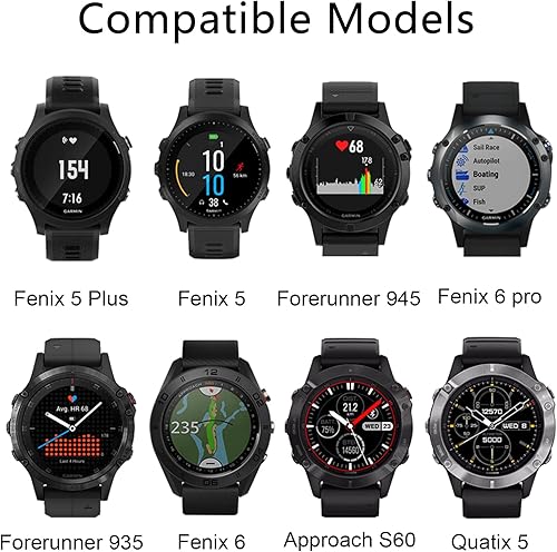 Miniatura 4 de MYSNBKN Correa de silicona compatible con Garmin Fenix 5X Watch Band de 1.024 in de fácil instalación para Garmin Fenix 5X PlusFenix 6XFenix 6X