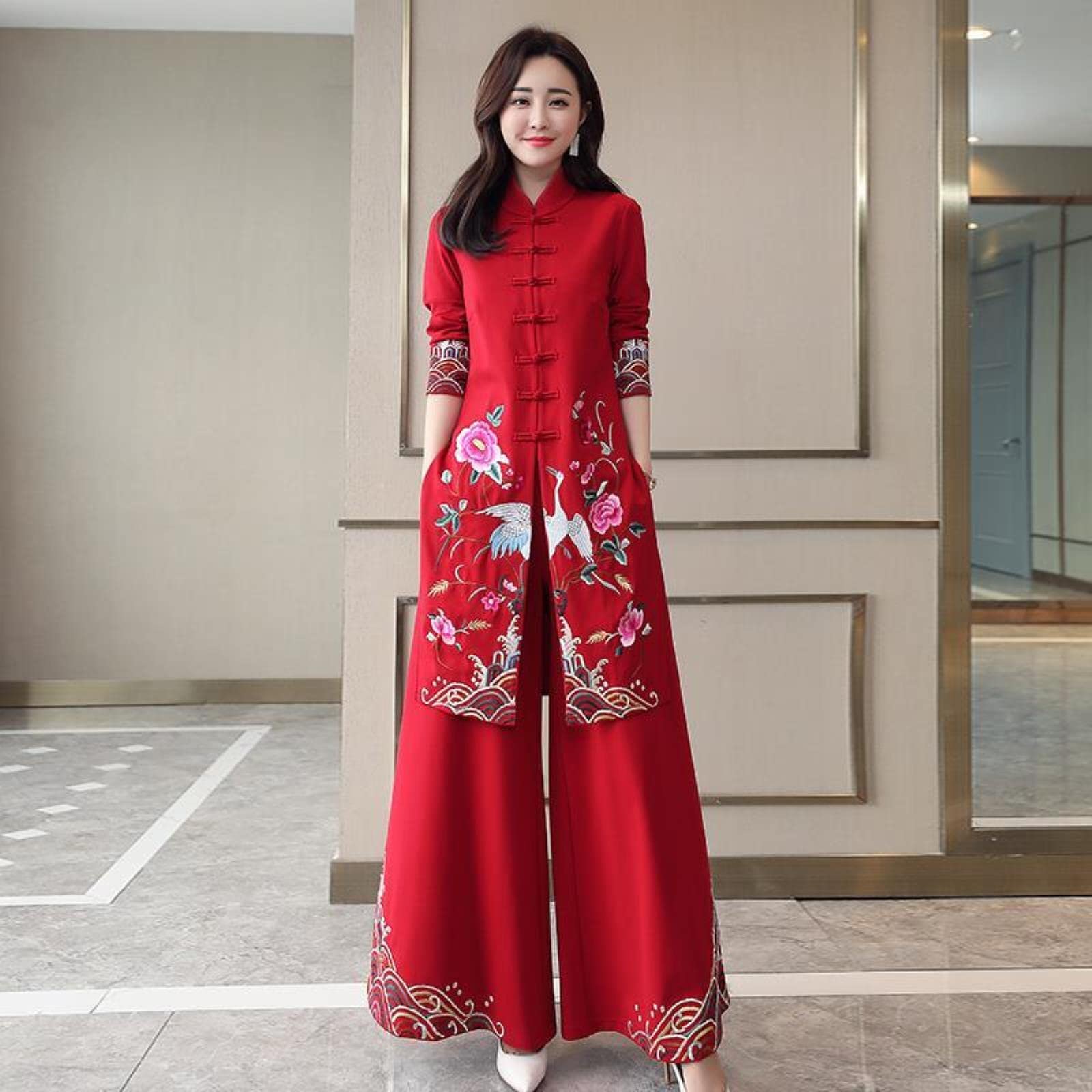 China Traditional Clothing Midi Two Pieces Chinese Styles Vintage