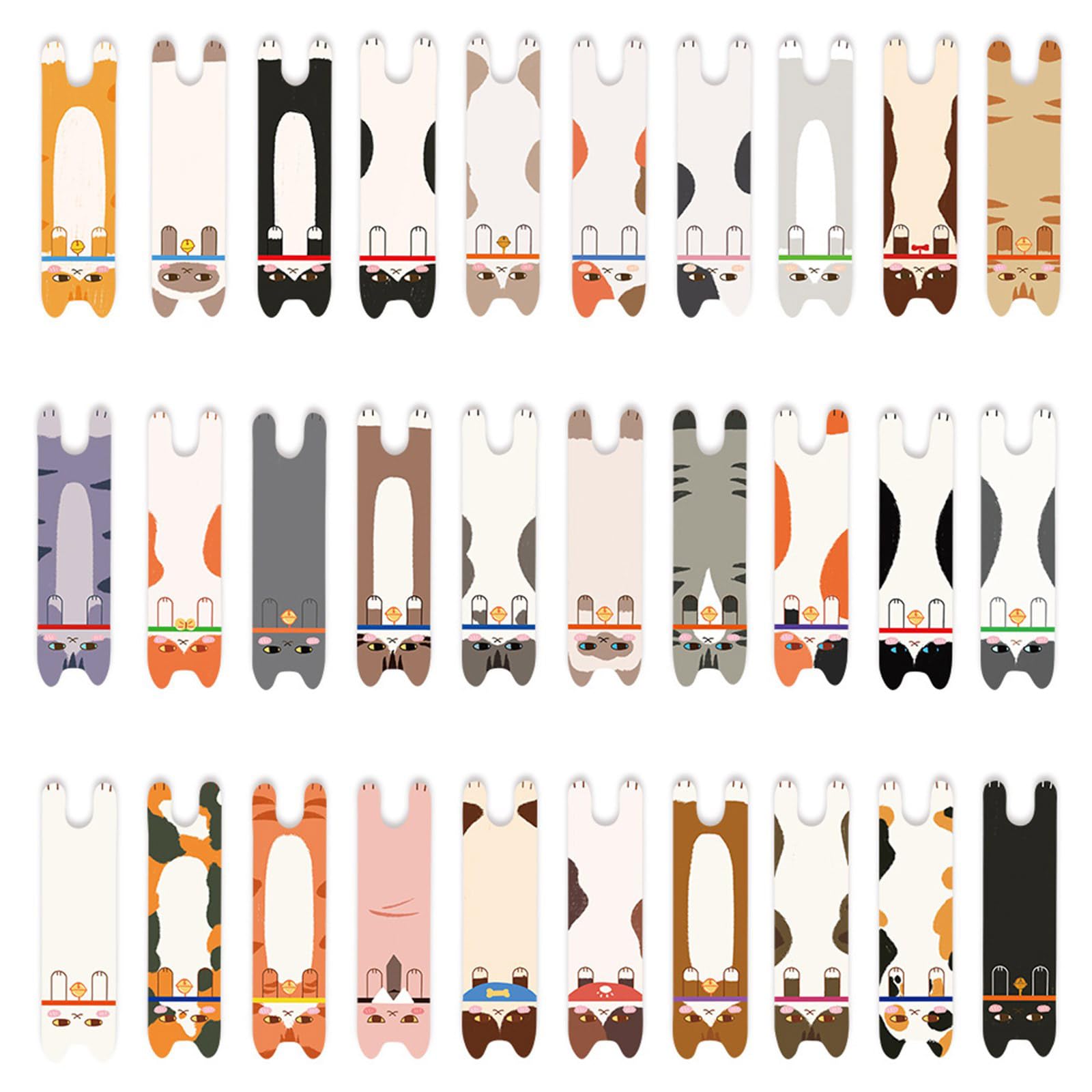 Kalttoy 30 Sheets Decorative Bookmarks Cartoon Cats Book Markers Lovely Bookmarks Page Marker Reading for Reading Page Marker