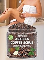 Vista 3 de First Botany Cosmeceuticals, Exfoliante de café arábica 100% natural con café orgánico, manteca de coco y karité, 20 onzas