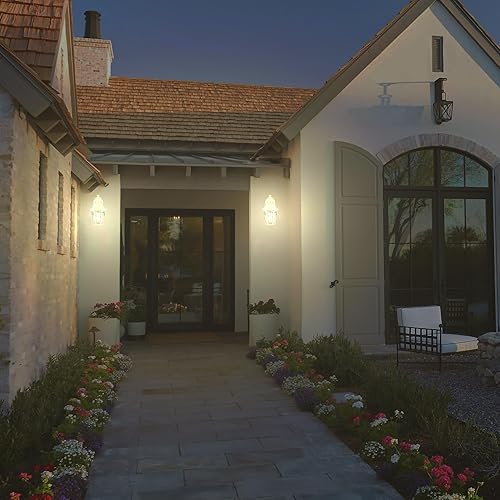 Miniatura 3 de Apliques de pared para exteriores, del atardecer al amanecer, gran lámpara impermeable para porche, puerta, patio, garaje, entrada, carcasa de