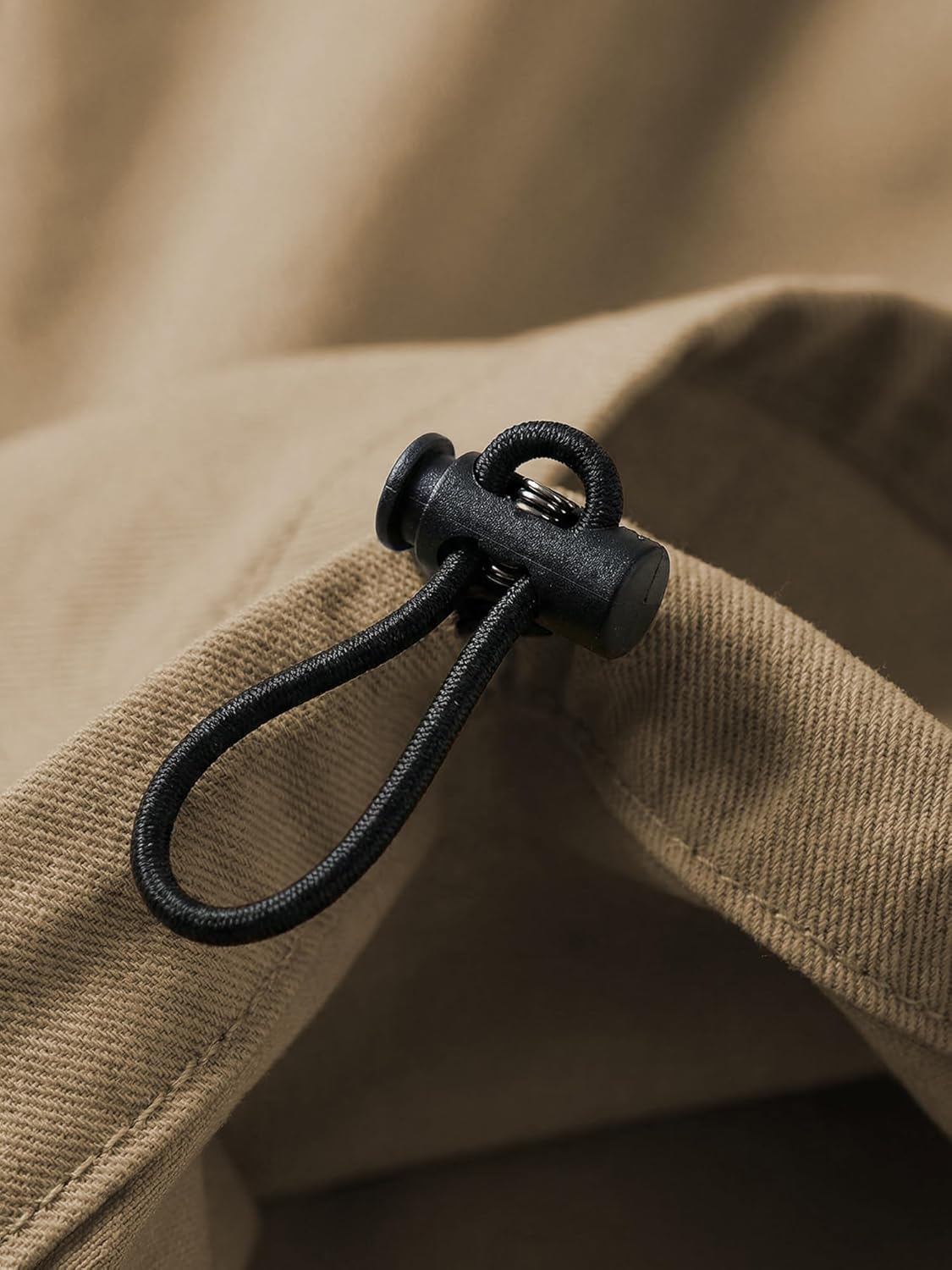 JMIERR Men's 3/4 Length Cargo Shorts Elastic Waist Capri Pants with Zipper Pockets - Image 6