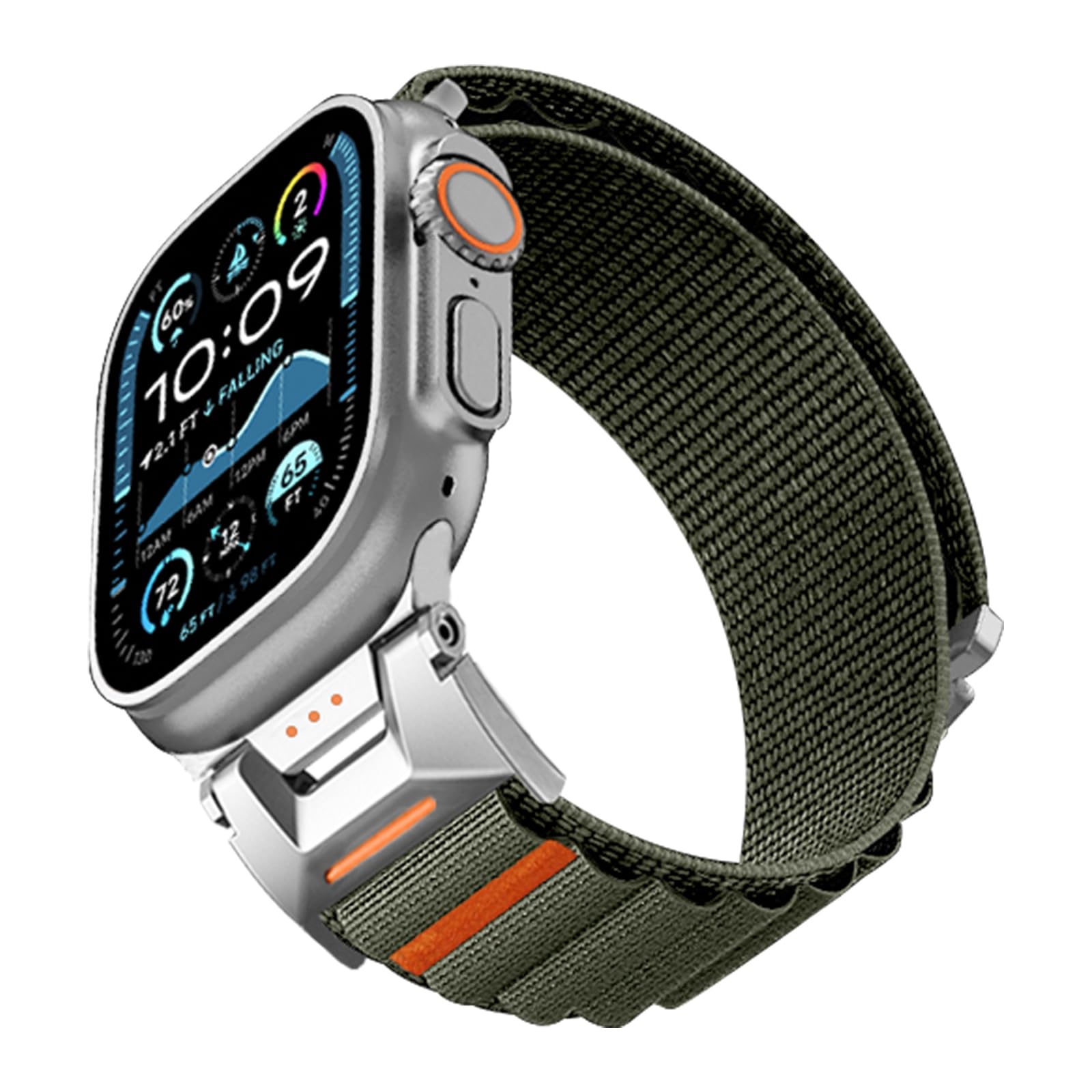 Zspoly Alpine Loop Nylon Armband Kompatibel mit Apple Watch Armband 45mm 44mm 46mm 49mm 42mm 40mm 41mm 38mm, Stoff Sport C-Haken Nylon Band für iWatch Ultra 3 2 SE Series 11 10 9 8 7 6 5 4 3 2 1