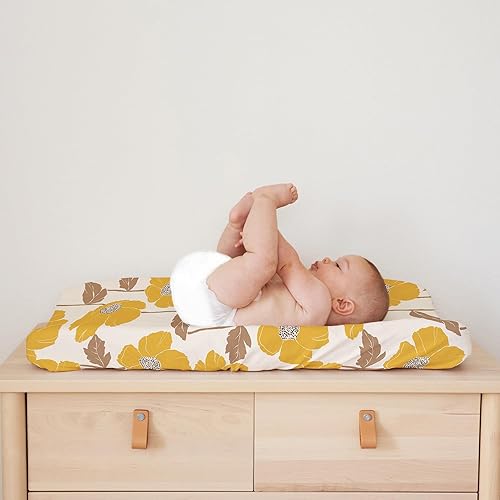 Miniatura 322 de Funda para cambiador de bebé, paquete de 2 unidades para niños, niñas (aeroplanos y nubes de acuarela), sábanas bajeras de primera calidad, funda