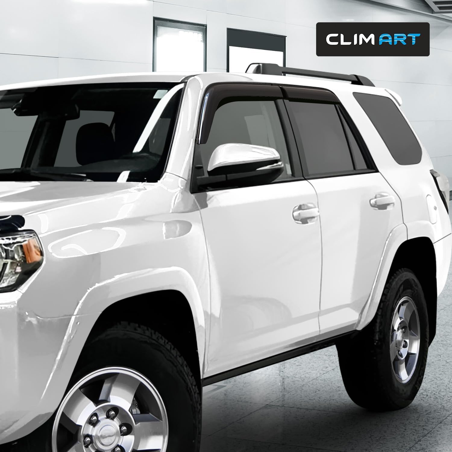 CLIM ART Incredibly Durable Rain Guards for Toyota 4Runner 2010-2024, Original Tape-on Window Deflectors, Vent Deflector, Window Visors, Car Accessories, 4 pcs. - 410080LP