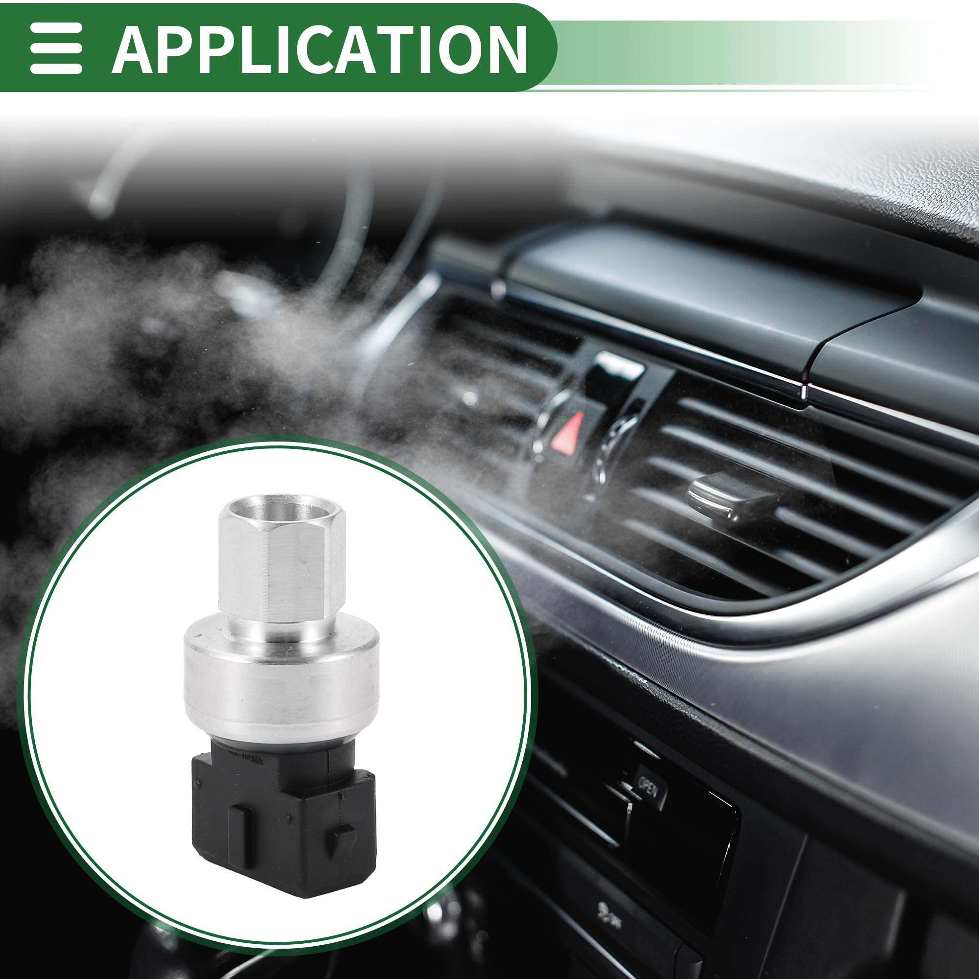 Motoforti Capteur De Pression Climatisation Pour Volvo C70 2006-2013 1pc | 1Pc, Noir, Plastique/Métal, DC 12V, -40-135°C, 3 Broches, OE:31292004, Adapté Pour Volvo C30/S40/S60/S80 2004-2018
