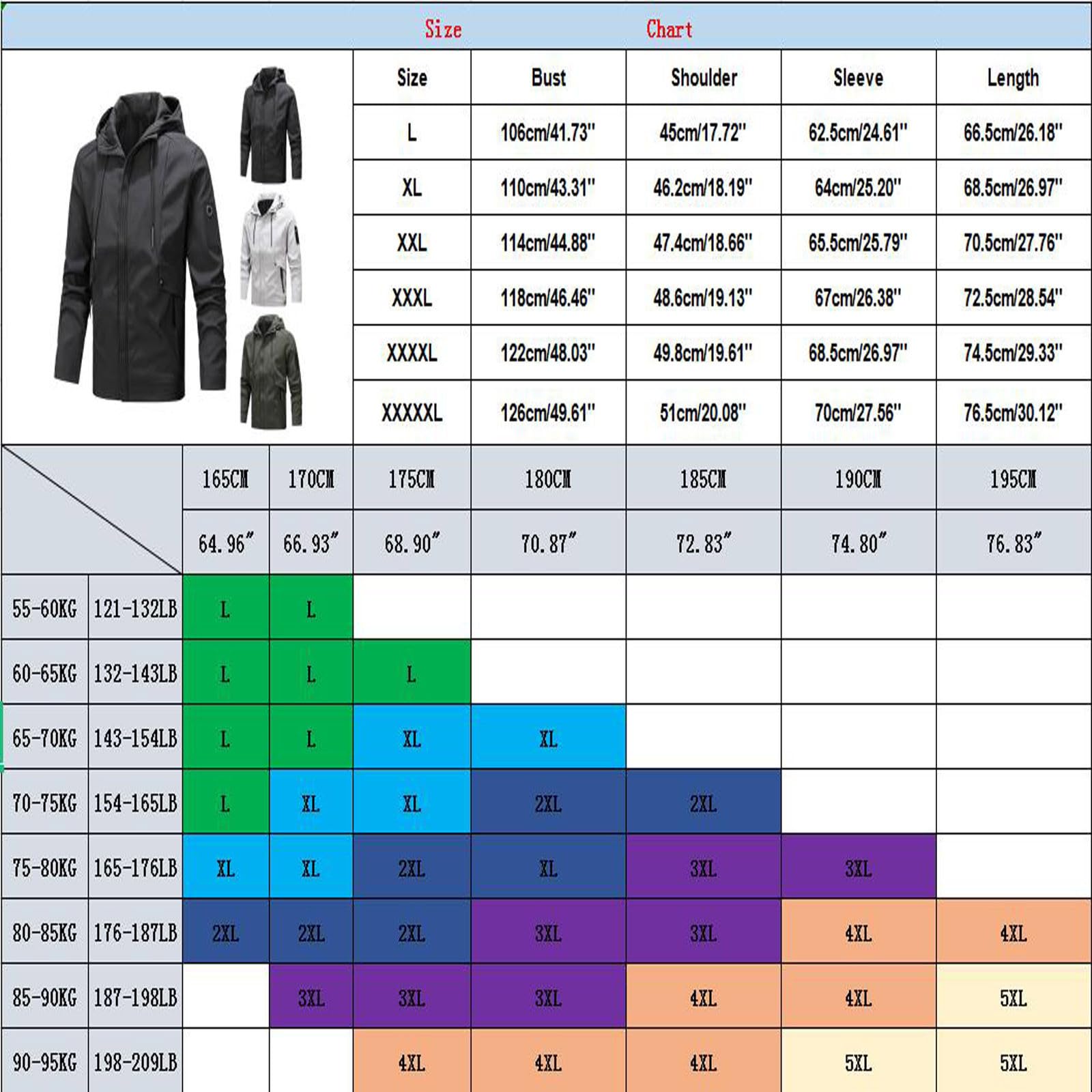 SRZYMJ Jacke Herren Frühling Windbreaker Herren Wasserdicht Winter Klamotten Herren Regenmantel Herren Wasserdicht Winterparka Herren Windbreaker Herren Wasserdicht Winter Softshelljacke Bunt