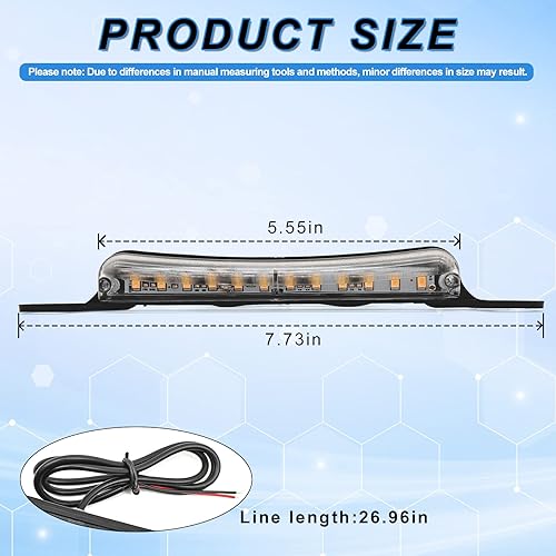 Miniatura 9 de KEVWR Luz LED universal para matrícula, lámpara de marcha atrás, montaje de luz trasera para automóvil, remolque, UTV, ATV, camión, RV, barco, luces