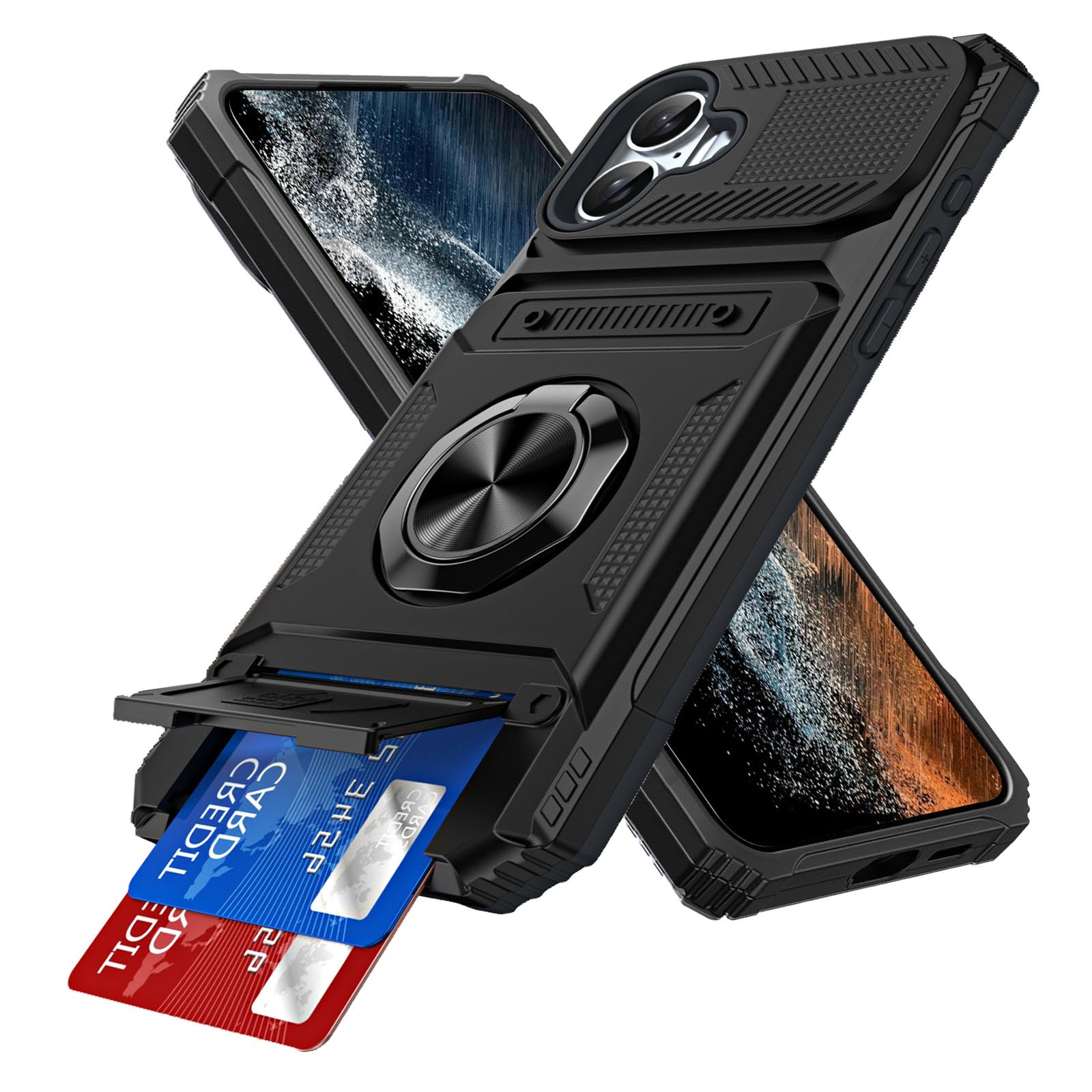 IPhone 12 Pro Case,iPhone 12 Pro Case With 360°Ring Holder,Slim Fit Kickstand Support Car Mount Shockproof Protection TPU Bumper Drop Protective Girl Men Boy IPhone 12 Pro Phone Case,Navy Blue