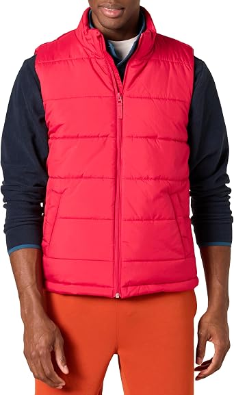 Amazon Essentials mens Mid-weight Puffer Vest