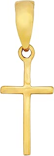 Aurex 14k 0.460 Grams Net Wt Gold Cross Shaped Pendant for Women and Girls - coolthings.us