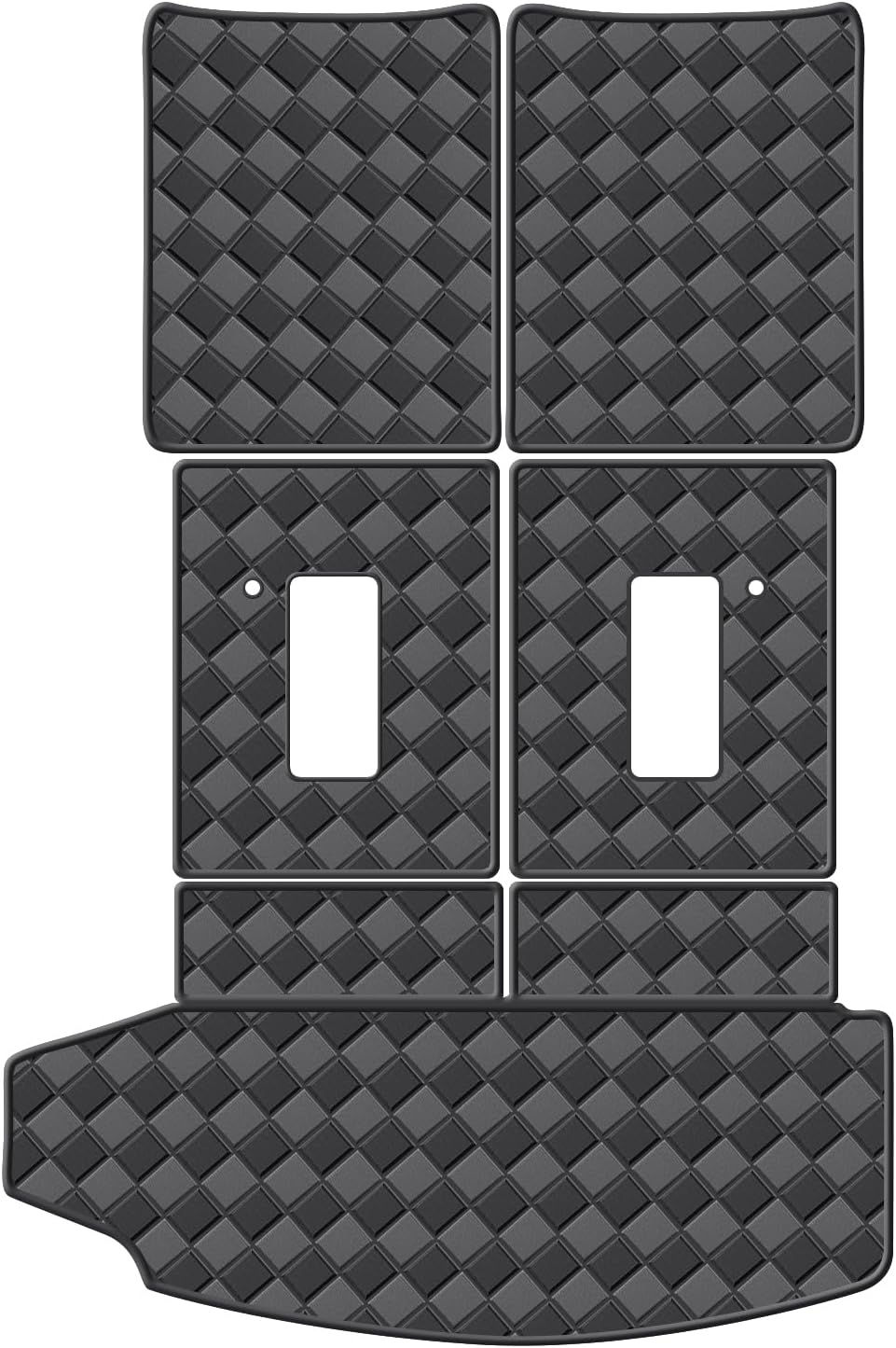 Cargo Mat for 2016-2026 Dodge Durango 7 Seats Trunk Mat & 2ND+3RD Row Rear Backrest Mat, All Weather Rear Cargo Liner Back Seat Cover Protector
