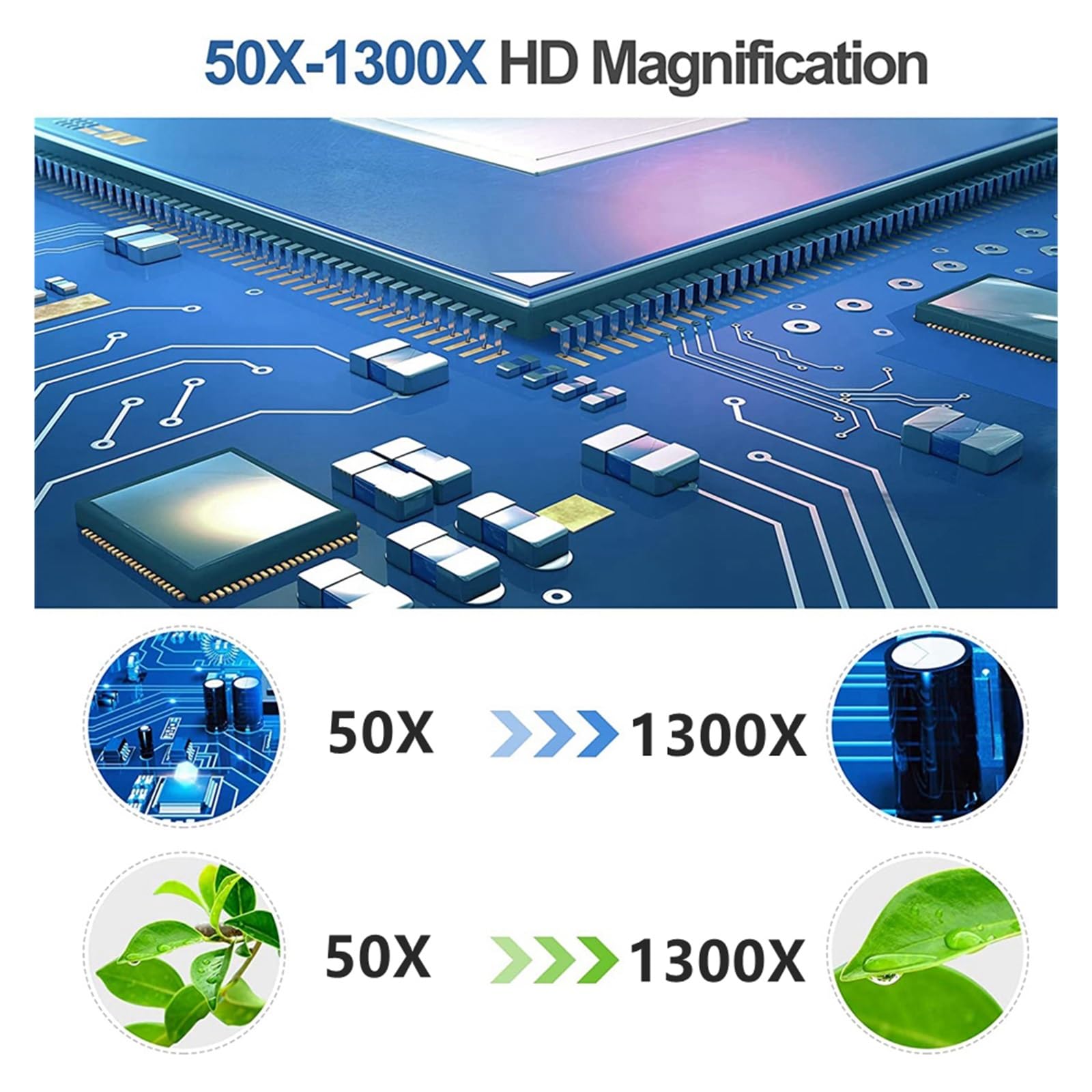 EDM12 10'' Digitalmikroskop 1300X Löten mit Metallstativ und LED-12MP 1080P-Videokamera