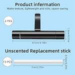 2 Pack Car Essential Oil Diffusers with 15 Refill Sticks | Vent clip car air fresheners with two reusable diffuser styles and 15 refill sticks for everyday automotive fragrance.