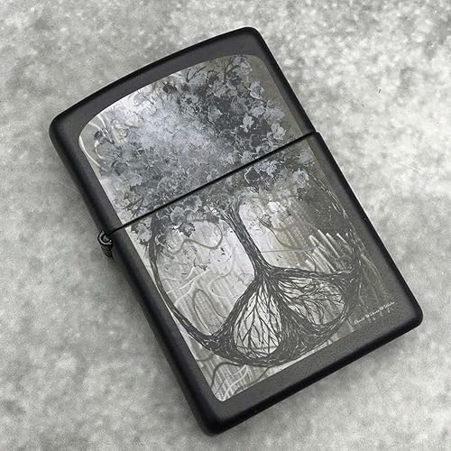 Miniatura 2 de Tree of Peace Black Matte Zippo - Encendedor recargable a prueba de viento