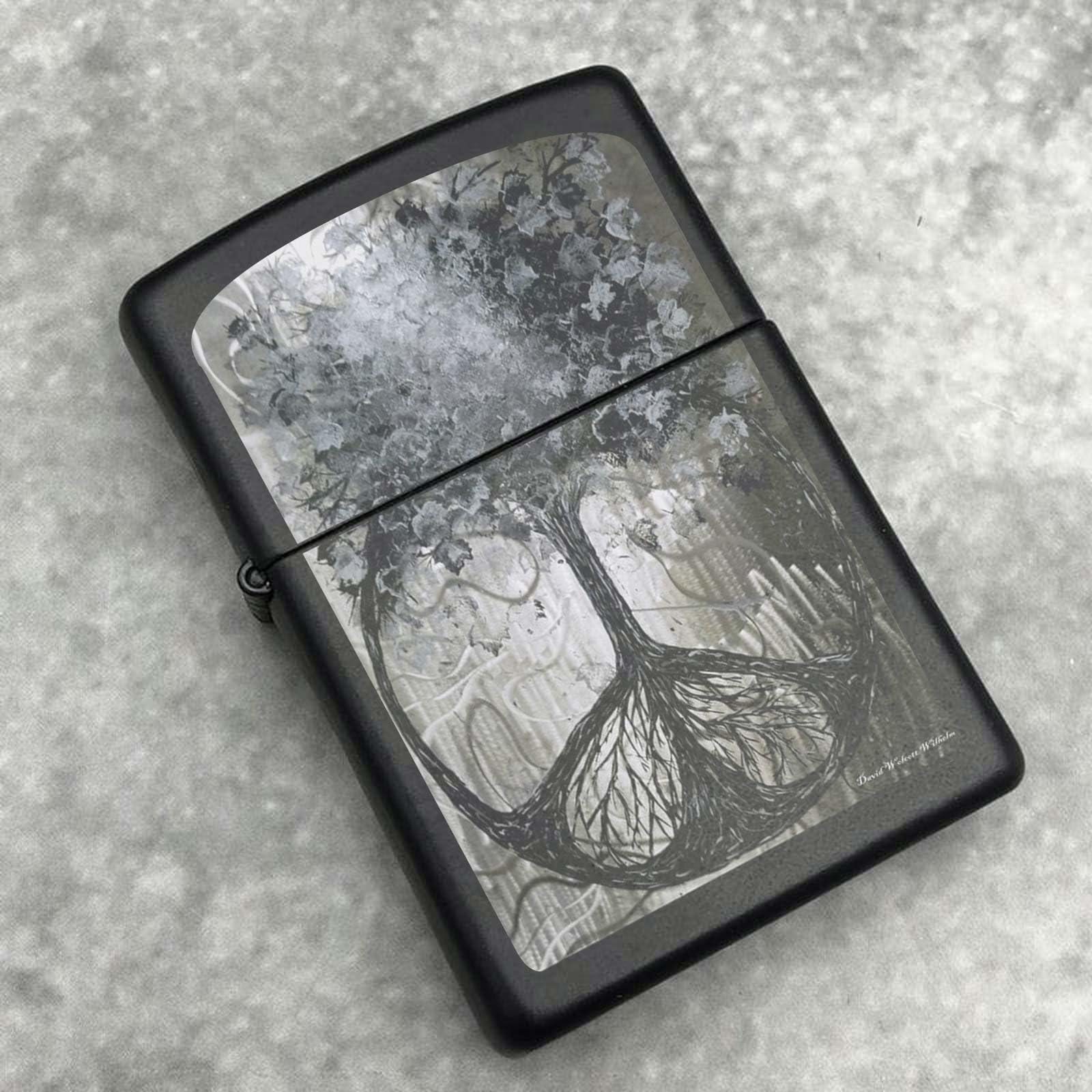 Amazon.com: Tree of Peace Black Matte Zippo Refillable Windproof