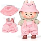 AICase for 17cm Doll Clothes&sol;Outfit&comma;Clothes Set for 17cm Doll&comma;2 Piece Set Hat Clothing&comma;Boys and Girls Stylish Adorable Dolls Clothes Accessories_Pink