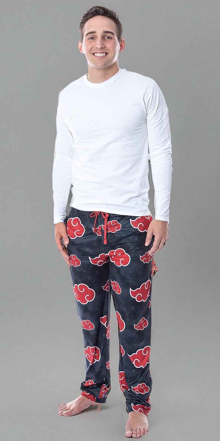 Bioworld Naruto Shippuden Mens' Akatsuki Clouds Pajama Sleep