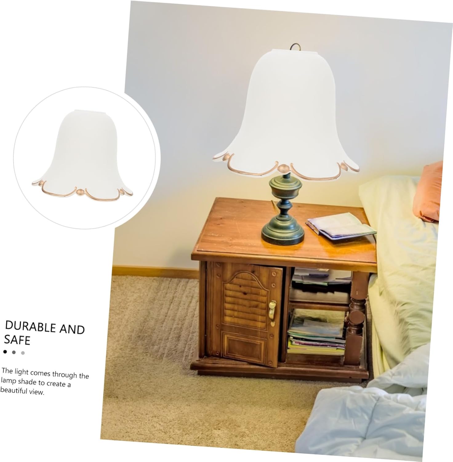 Ceiling Light Shade Elegant Glass Pendant Light Fixture for Home Decor Smooth Edges Easy to Install Softens Brightness for Occasion