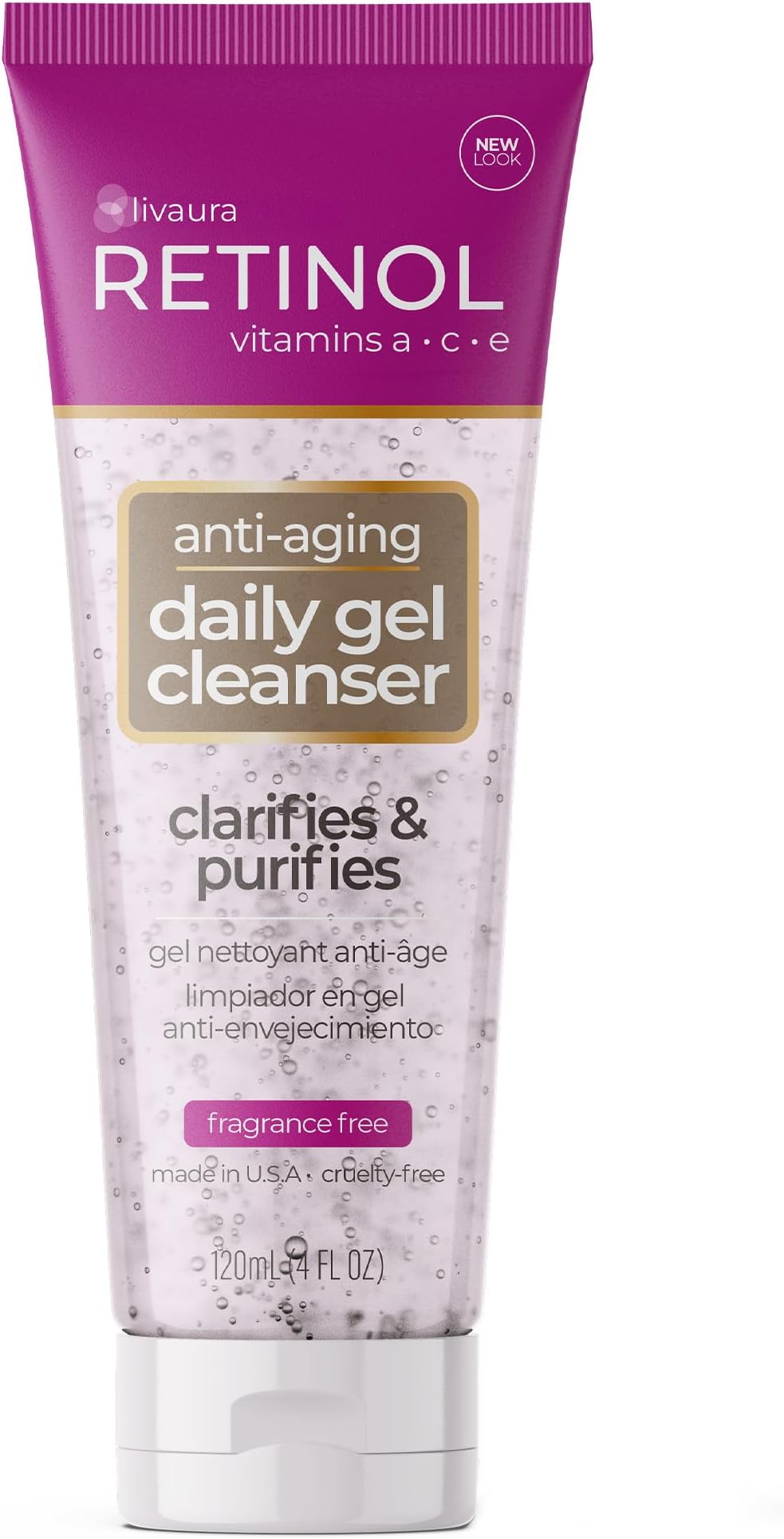 Antioxidant-Rich Micro-Beads w/Vitamin A & E Maximize Renewing Anti-Aging Gel Cleanser for Soft, Smooth Skin