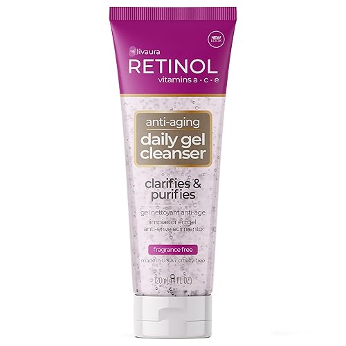 Retinol Limpiador de gel antienvejecimiento: limpia suavemente las impurezas de los poros y exfolia para una piel suave y tersa. Microperlas ricas