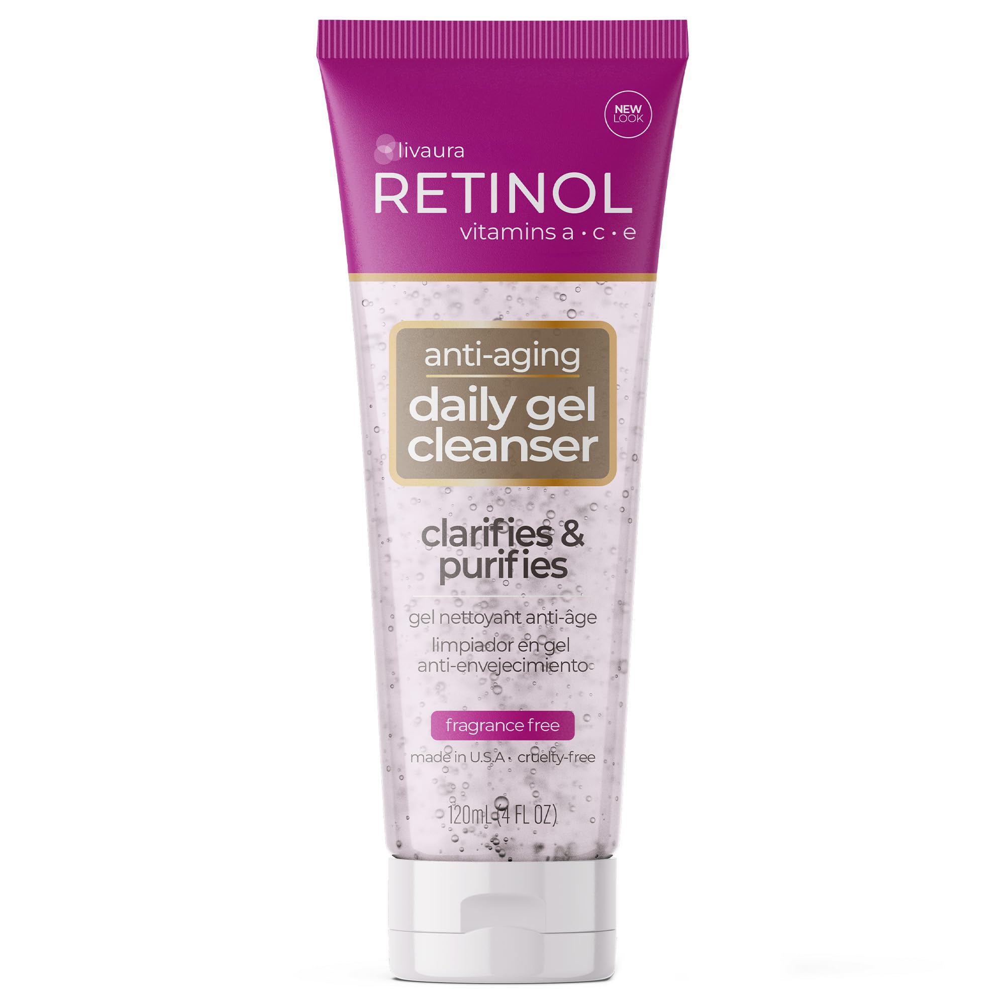 Retinol Antioxidant-Rich Micro-Beads w/Vitamin A & E Maximize Renewing Anti-Aging Gel Cleanser for Soft, Smooth Skin