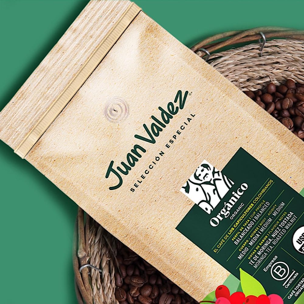 Juan Valdez Café Colombiano Órganico Equilibrado Gourmet Grano Entero 1KG