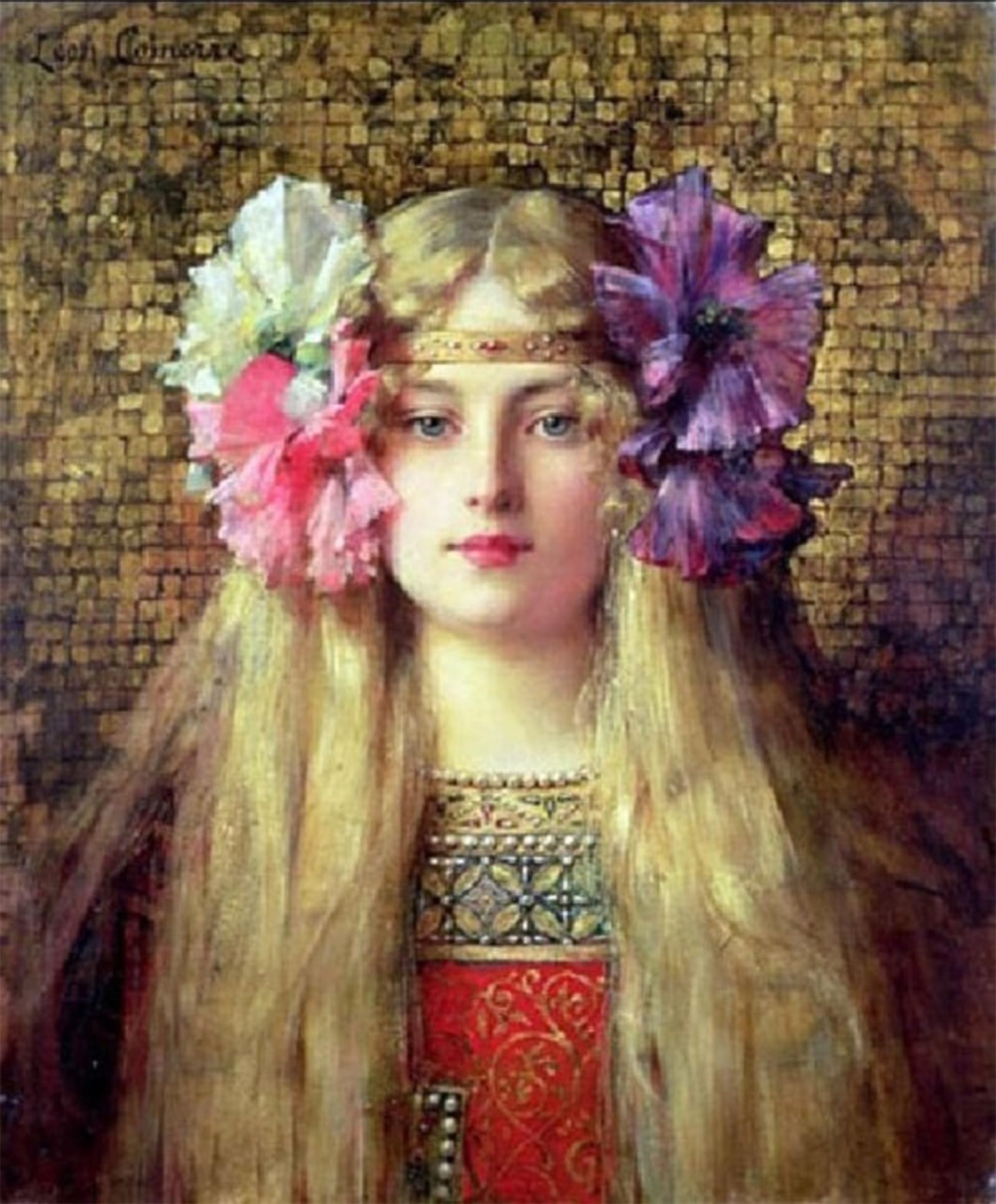 HRJUBWREE Oil Painting Prints on Canvas Painting Picture the Blonde Woman by Lêon Comerre Artwork Canvas Prints for Office Decor 60x90cm