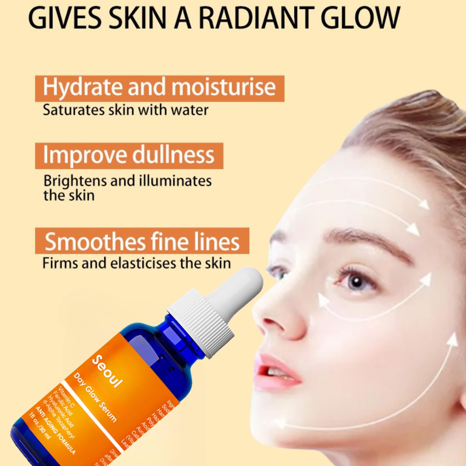 Korean Skin Care 20% Vitamin C Serum with Hyaluronic Acid & CE Ferulic Acid - Image 3