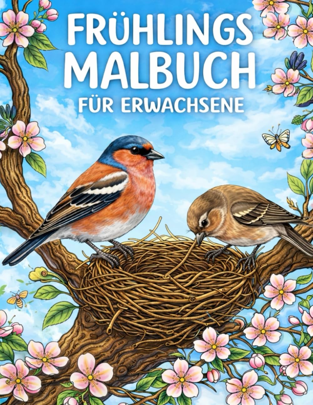 Frühlings Malbuch für Erwachsene: Entspannende Frühlingsmotive zum Stressabbau und zur Achtsamkeit